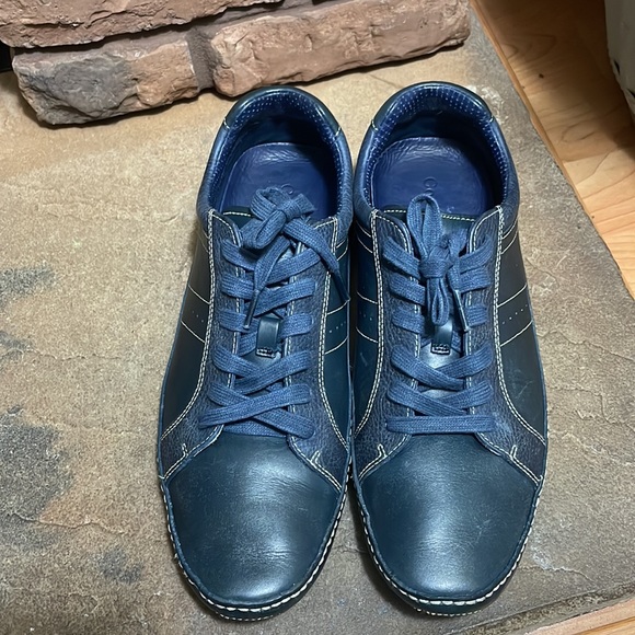 Mens Cole Hann Nike Air Blue Leather Loafer - Picture 7 of 10